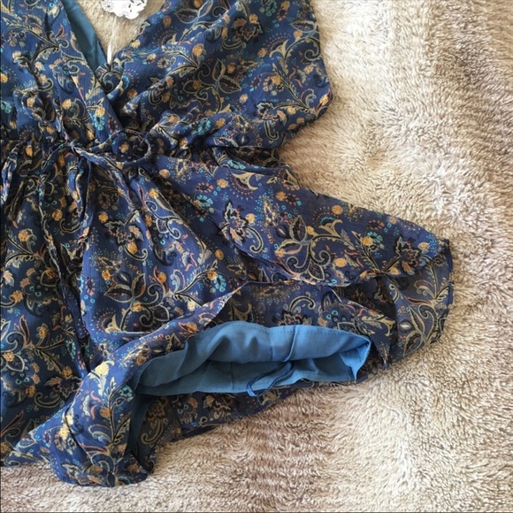 BAND OF GYPSY Style Blue Vaca Romper - Picture 2 of 5